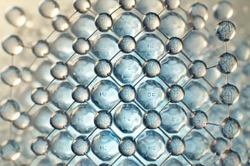 Structure hexagonale de l'eau