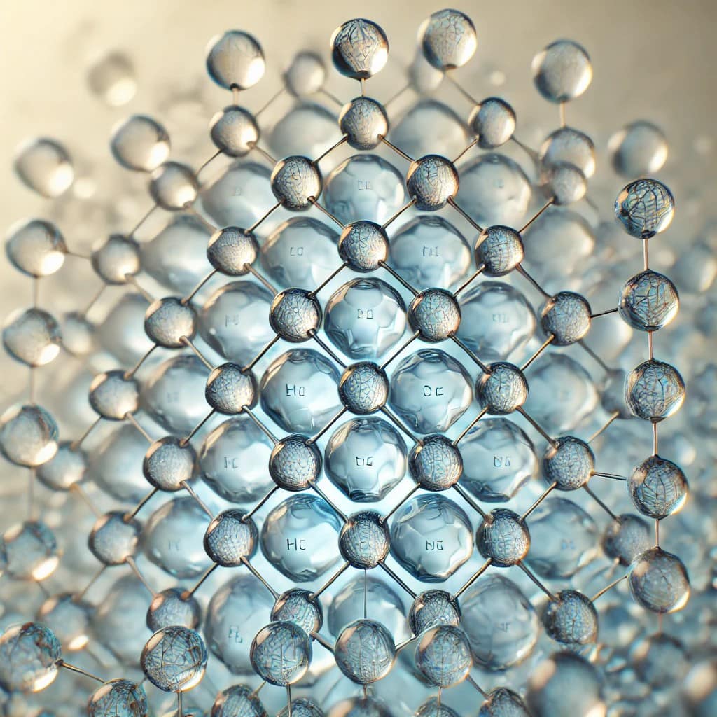 Structure hexagonale de l'eau