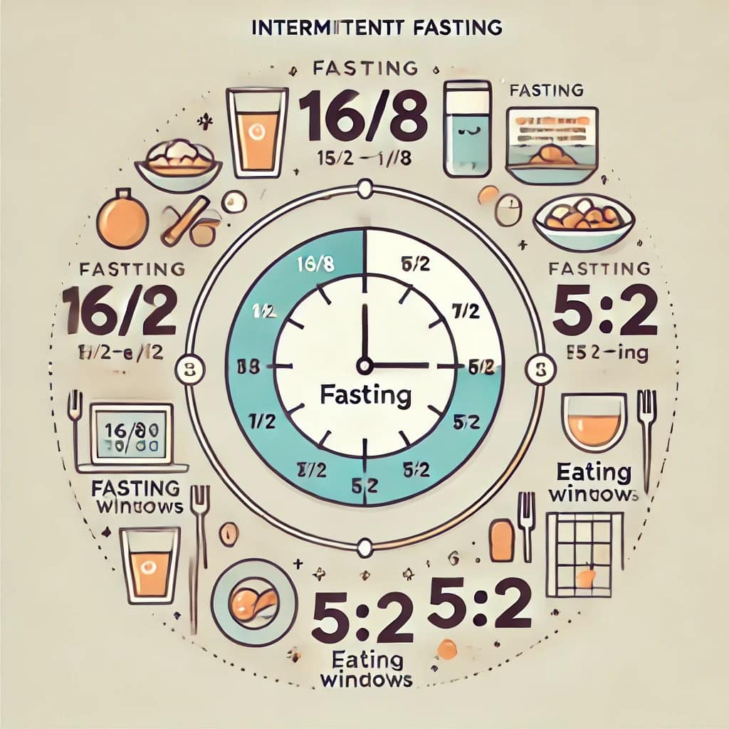 horloge indiquant les differents formats de jeune intermittent