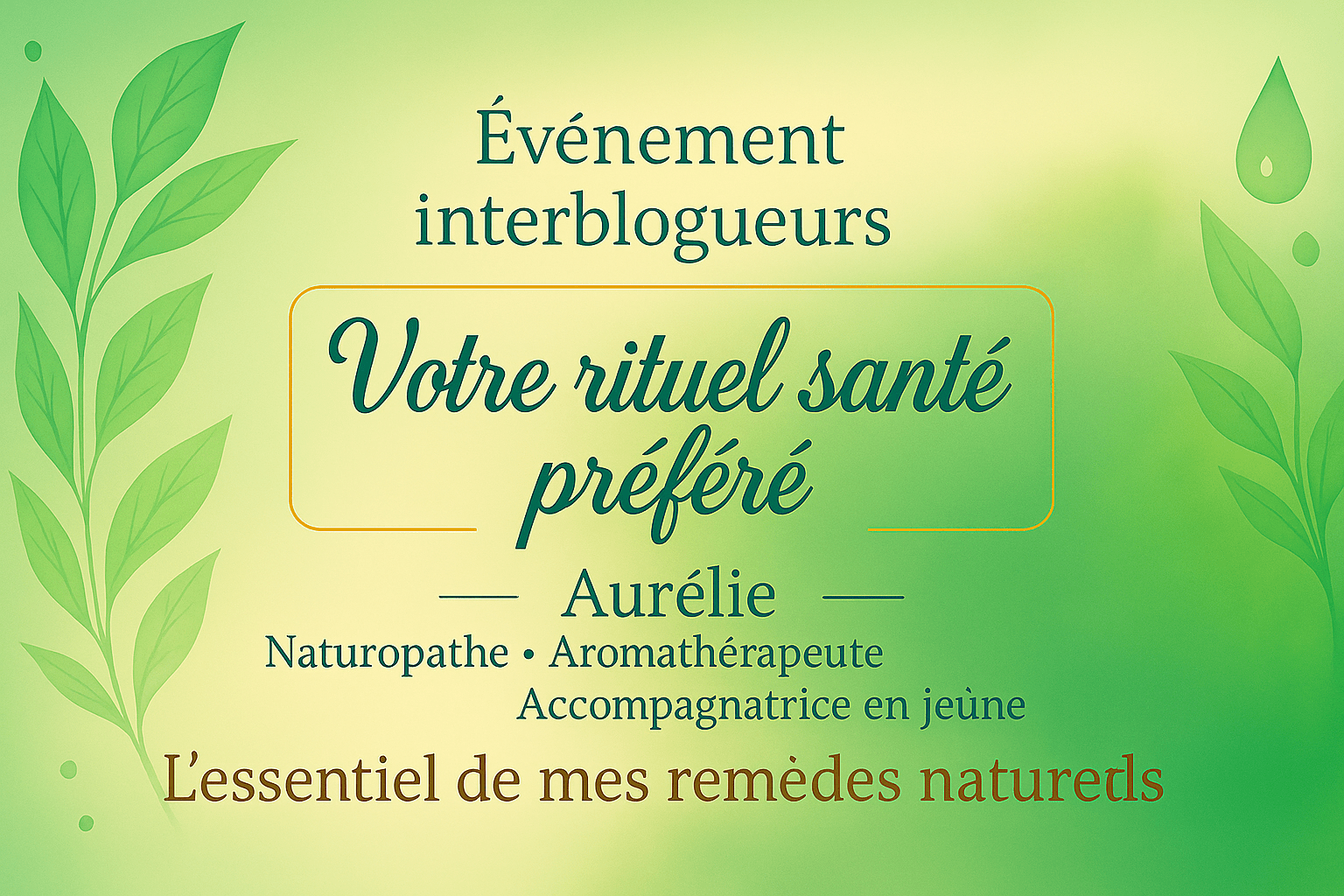 Affiche évènement inter blogueurs "votre riteul santé préféré"